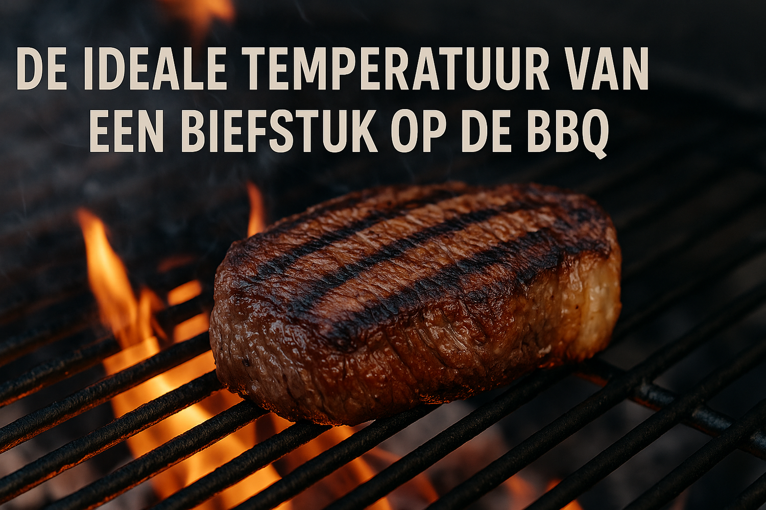 De ideale temperatuur van een biefstuk op de BBQ