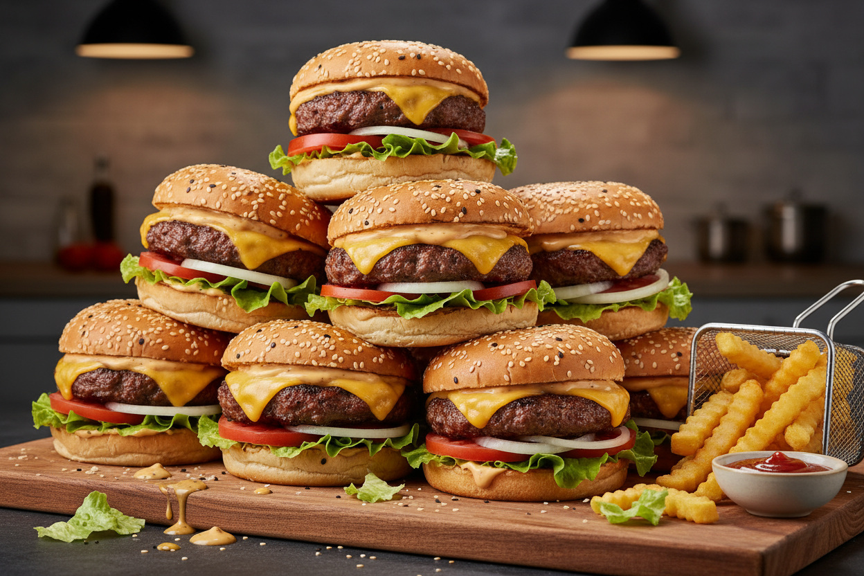 8 stuks overheerlijke hamburgers