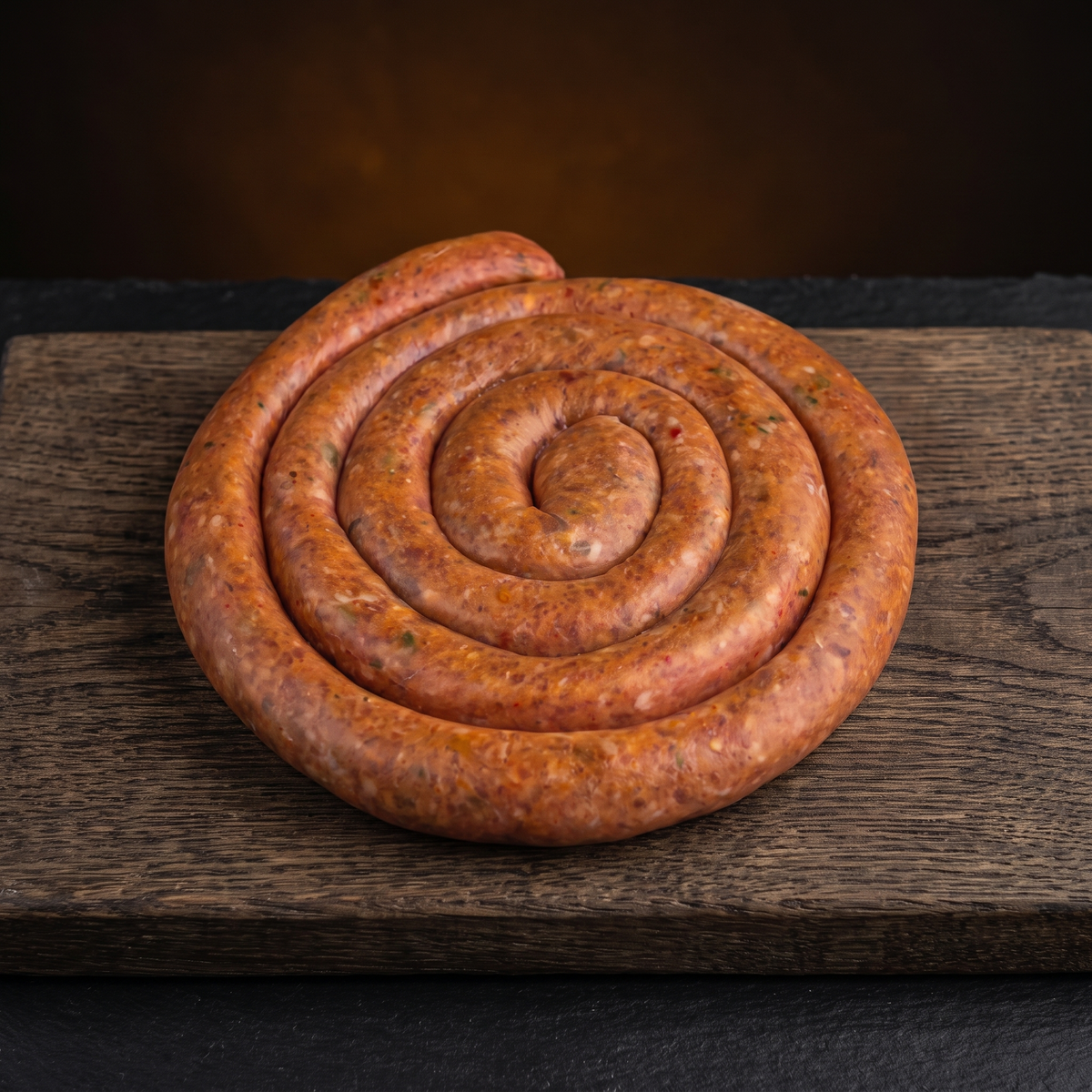 Texas worst spiraal van een meter op een houten plank